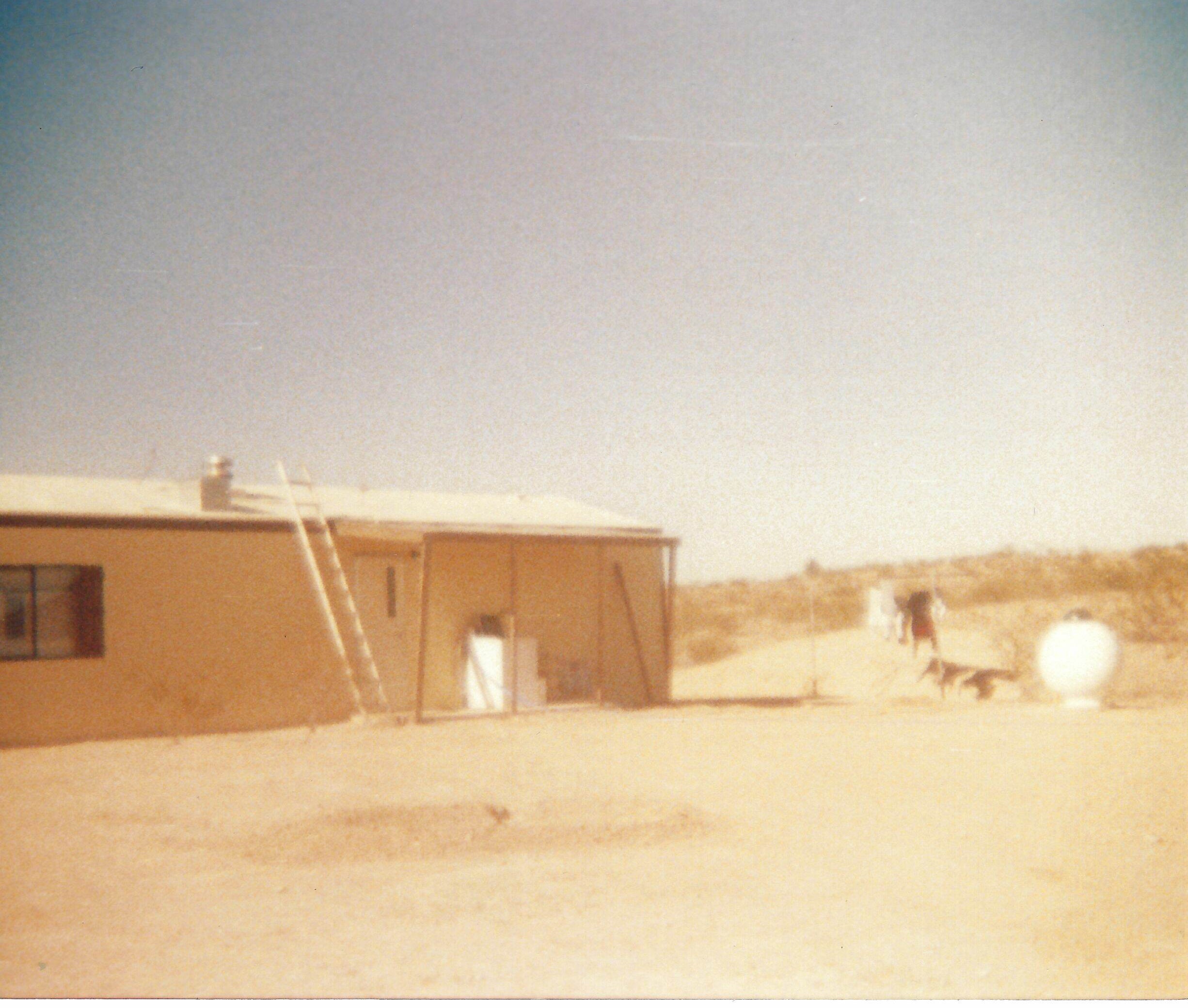 The work trailer on site